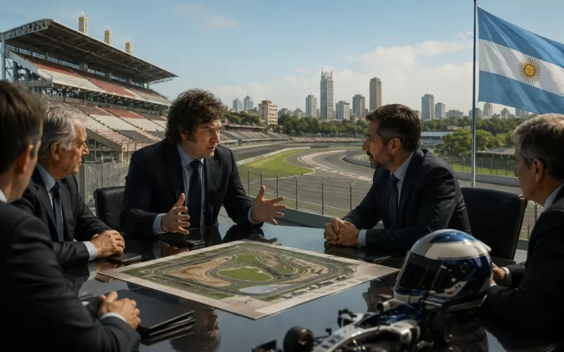 Milei va a fondo por la F&oacute;rmula 1: cumbre con la FIA y el plan para el G&aacute;lvez