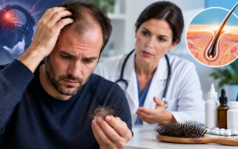 Alerta por ca&iacute;da de pelo: claves m&eacute;dicas para frenar la calvicie y el estr&eacute;s