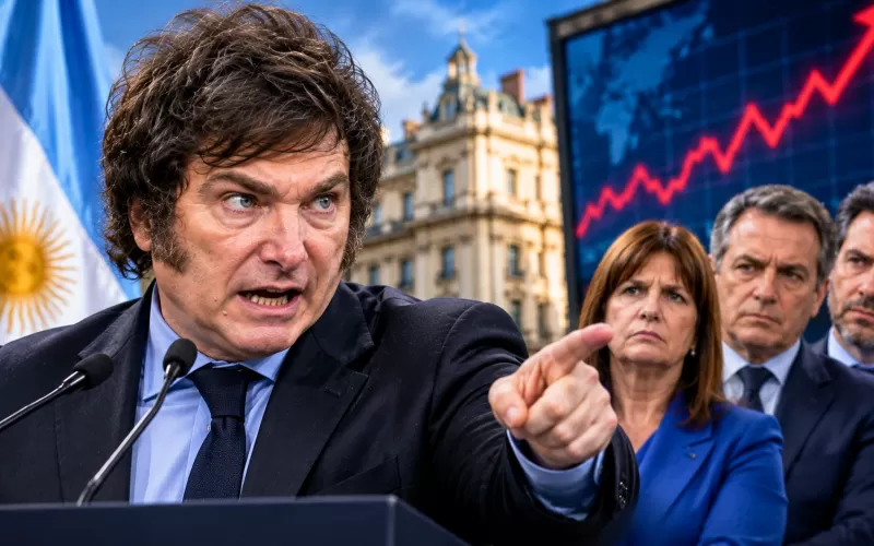 Javier Milei culp&oacute; a la oposici&oacute;n en Madrid por la suba del riesgo pa&iacute;s