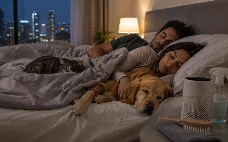 El dilema de la frazada: el negocio de dormir con mascotas agita la interna del descanso urbano