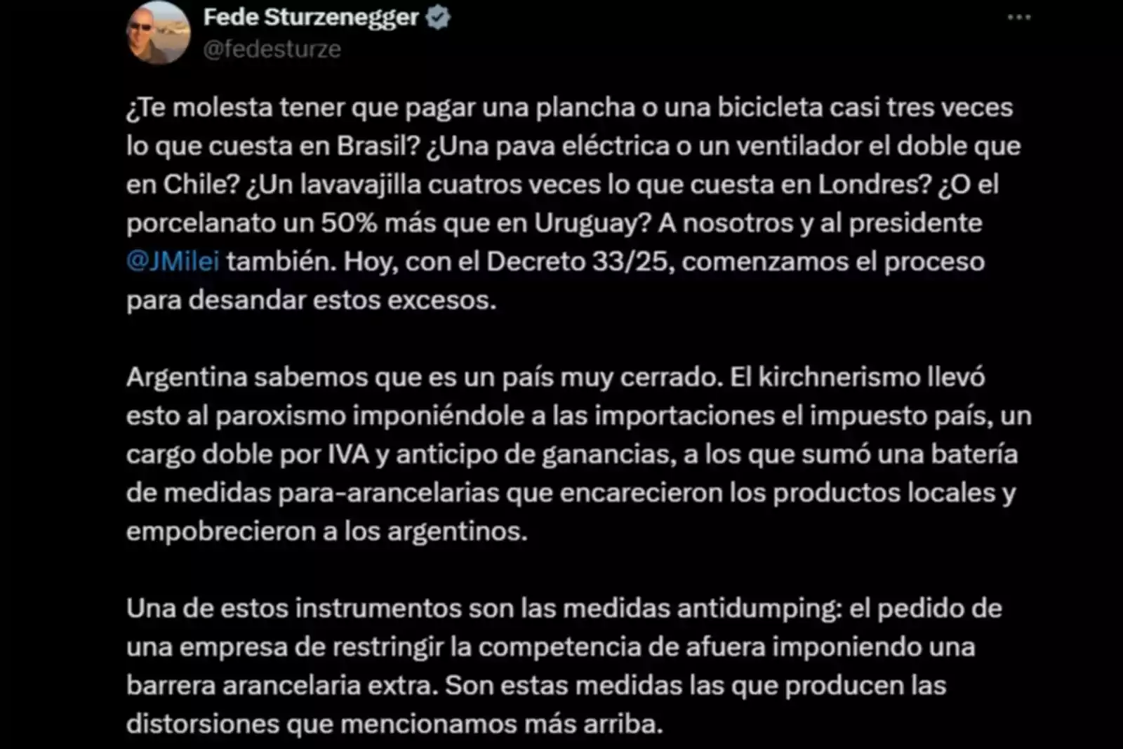 Sturzenegger defendió los cambios en la legislación antidumping | CONTAINER